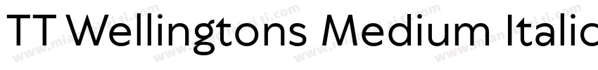 TT Wellingtons Medium Italic字体转换